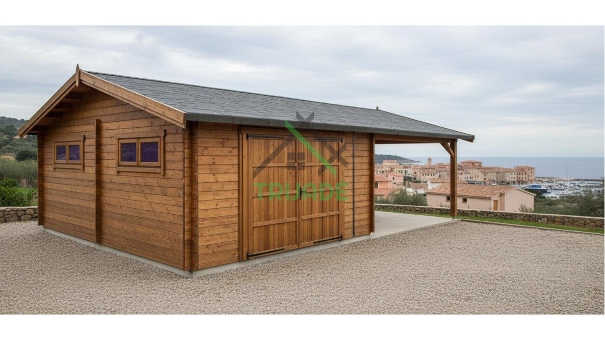 Garage with carport LAMONT 2