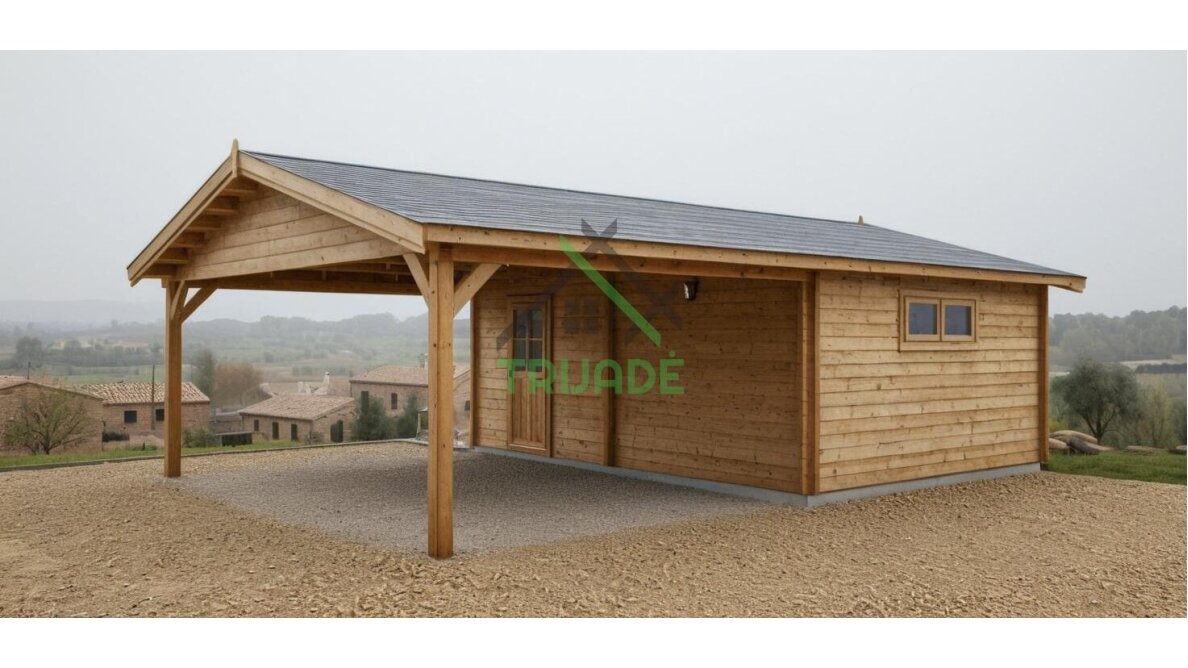 Garage with carport LAMONT 4 Garage with carport LAMONT 4