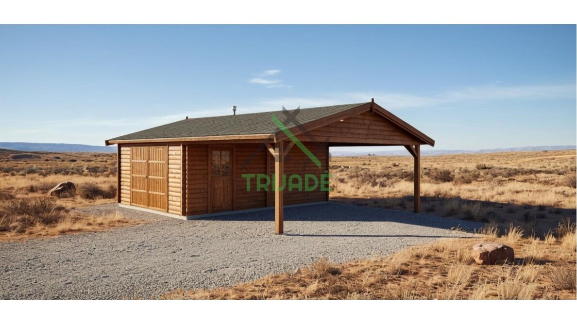 Garage with carport LAMONT 7