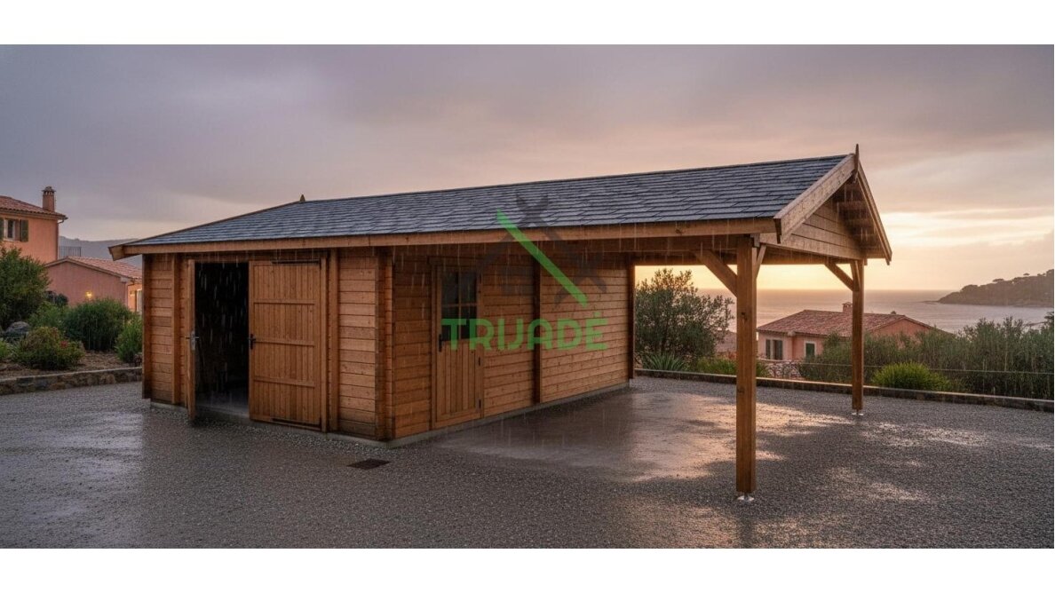 Garage with carport LAMONT 1 Garage with carport LAMONT 1