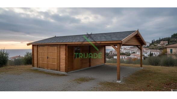 Garage with carport LAMONT