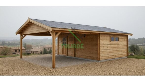 Garage with carport LAMONT 4