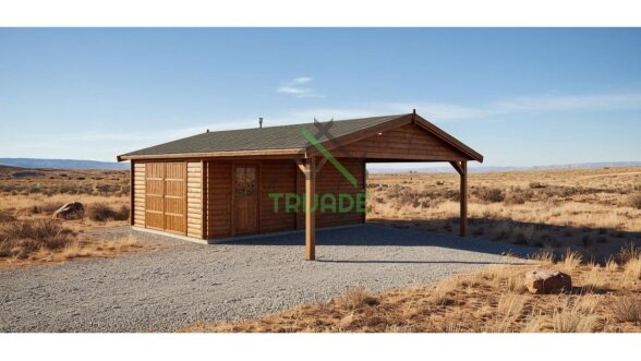 Garage with carport LAMONT 7