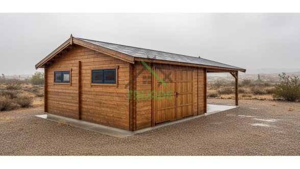 Garage with carport LAMONT 3